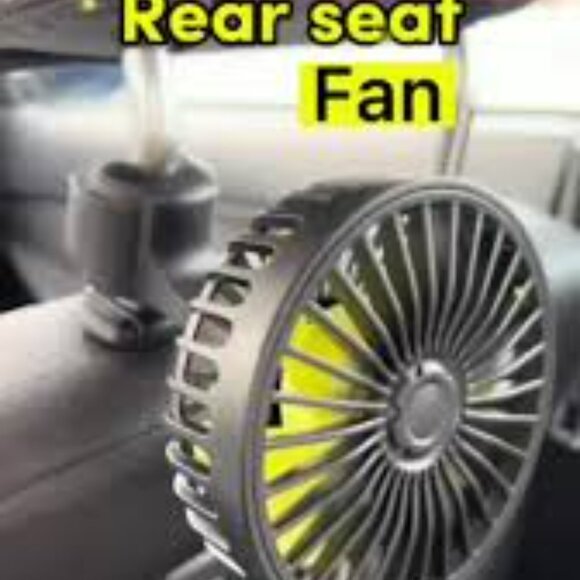 Rear Seat Fan 5 Blade Fan Headrest Post Mount USB Plug In New, Never Used - Picture 2 of 4